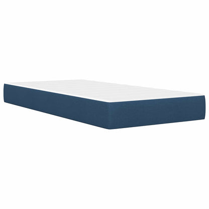 Bettgestell mit Matratze Blau 100 x 200 cm Polyester