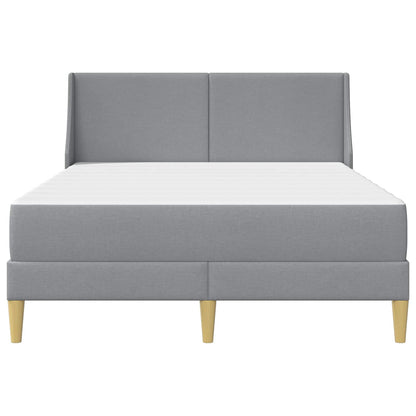Bettgestell mit Matratze Hellgrau 120 x 190 cm Polyester