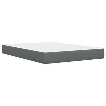 Bettgestell mit Matratze Dunkelgrau 120 x 190 cm Polyester
