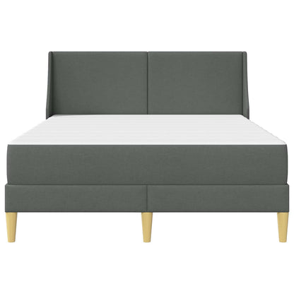 Bettgestell mit Matratze Dunkelgrau 120 x 190 cm Polyester