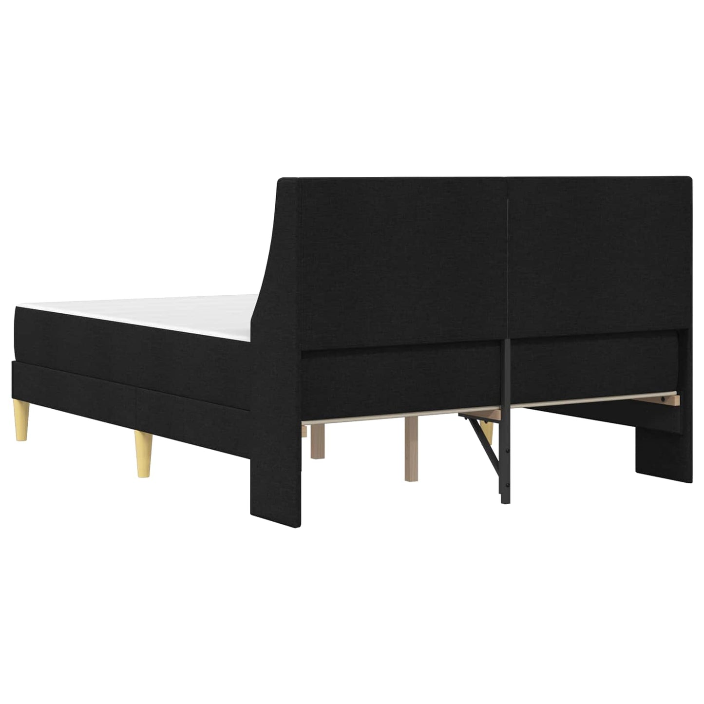 Bettgestell mit Matratze Schwarz 120 x 190 cm Polyester