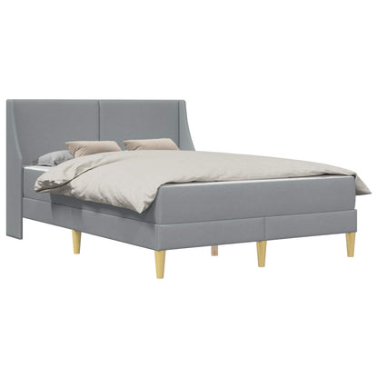 Bettgestell mit Matratze Hellgrau 120 x 200 cm Polyester