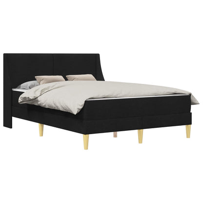 Bettgestell mit Matratze Schwarz 140 x 190 cm Polyester