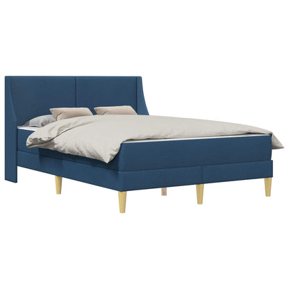 Bettgestell mit Matratze Blau 140 x 200 cm Polyester