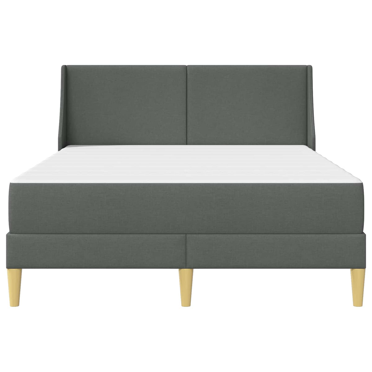 Bettgestell mit Matratze Dunkelgrau 160 x 200 cm Polyester