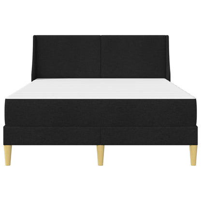 Bettgestell mit Matratze Schwarz 160 x 200 cm Polyester