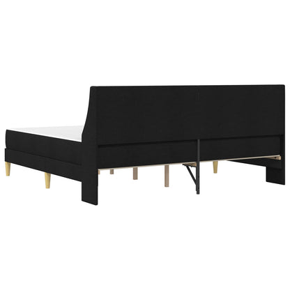 Bettgestell mit Matratze Schwarz 180 x 200 cm Polyester