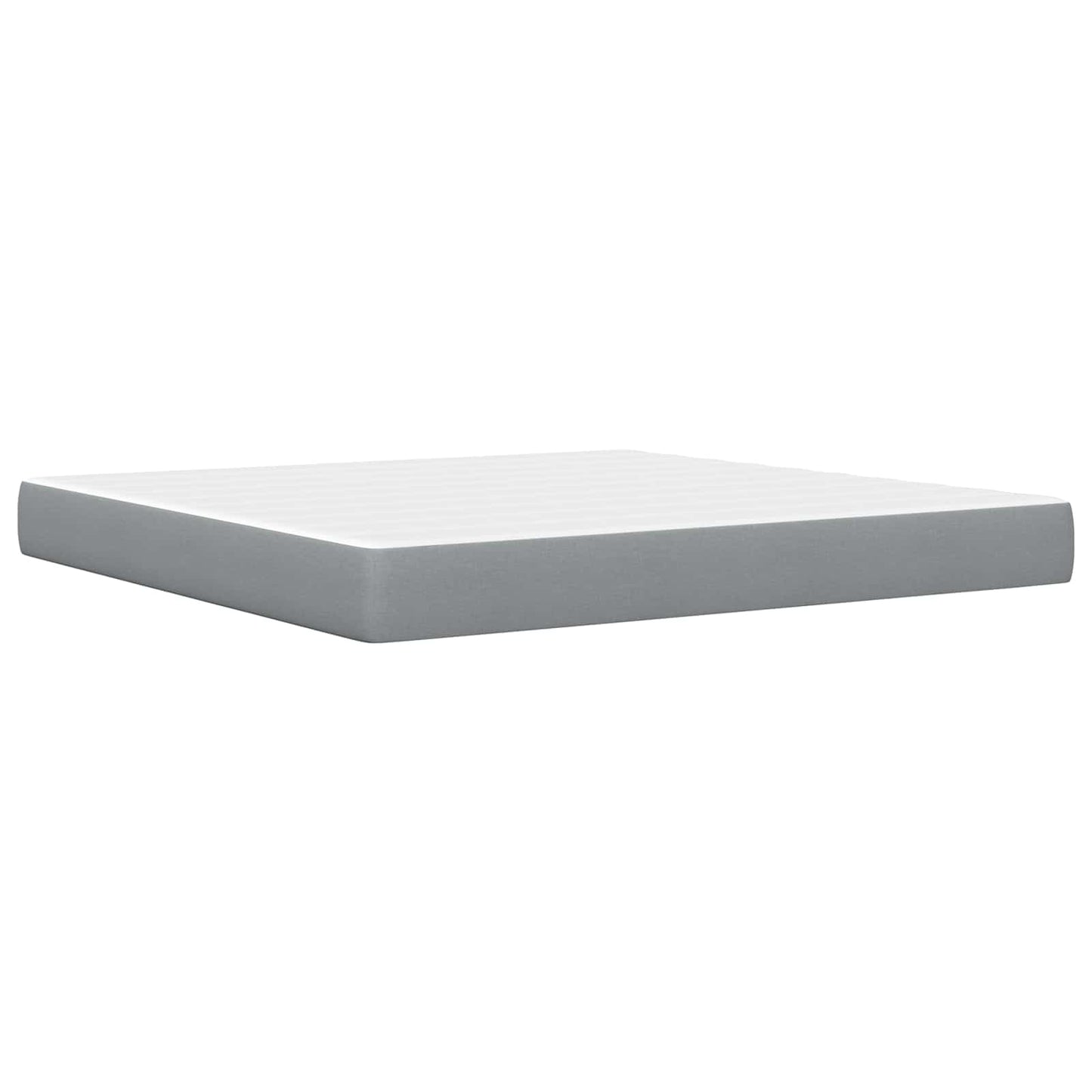 Bettgestell mit Matratze Hellgrau 200 x 200 cm Polyester