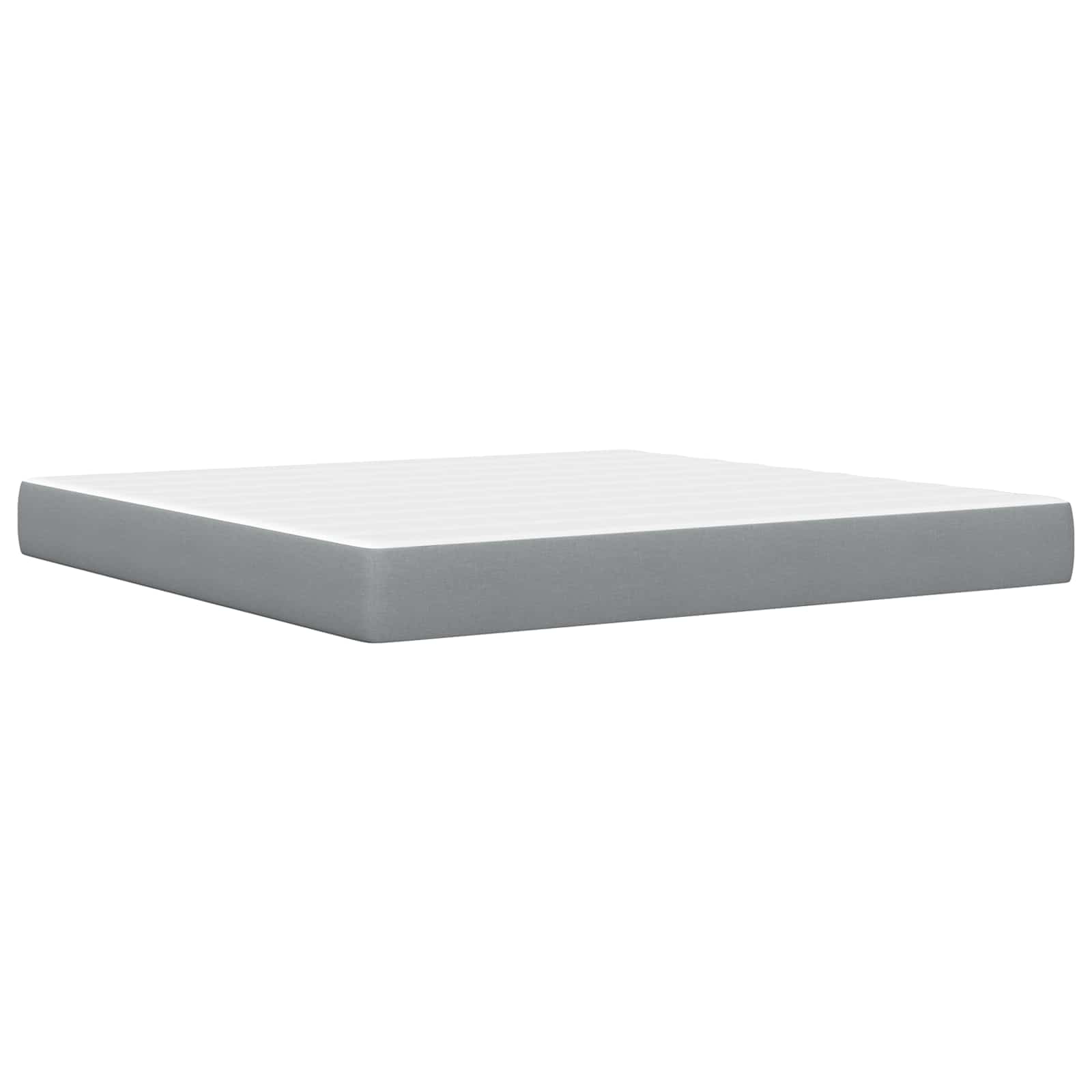 Bettgestell mit Matratze Hellgrau 200 x 200 cm Polyester