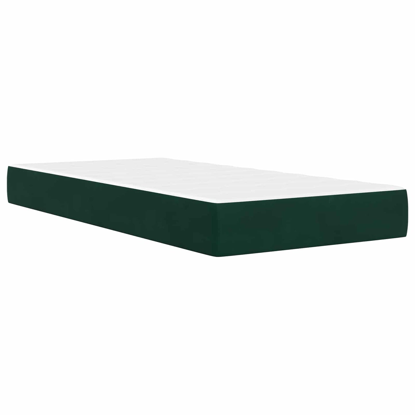 Bettgestell mit Matratze Dunkelgrün 100 x 200 cm Samt