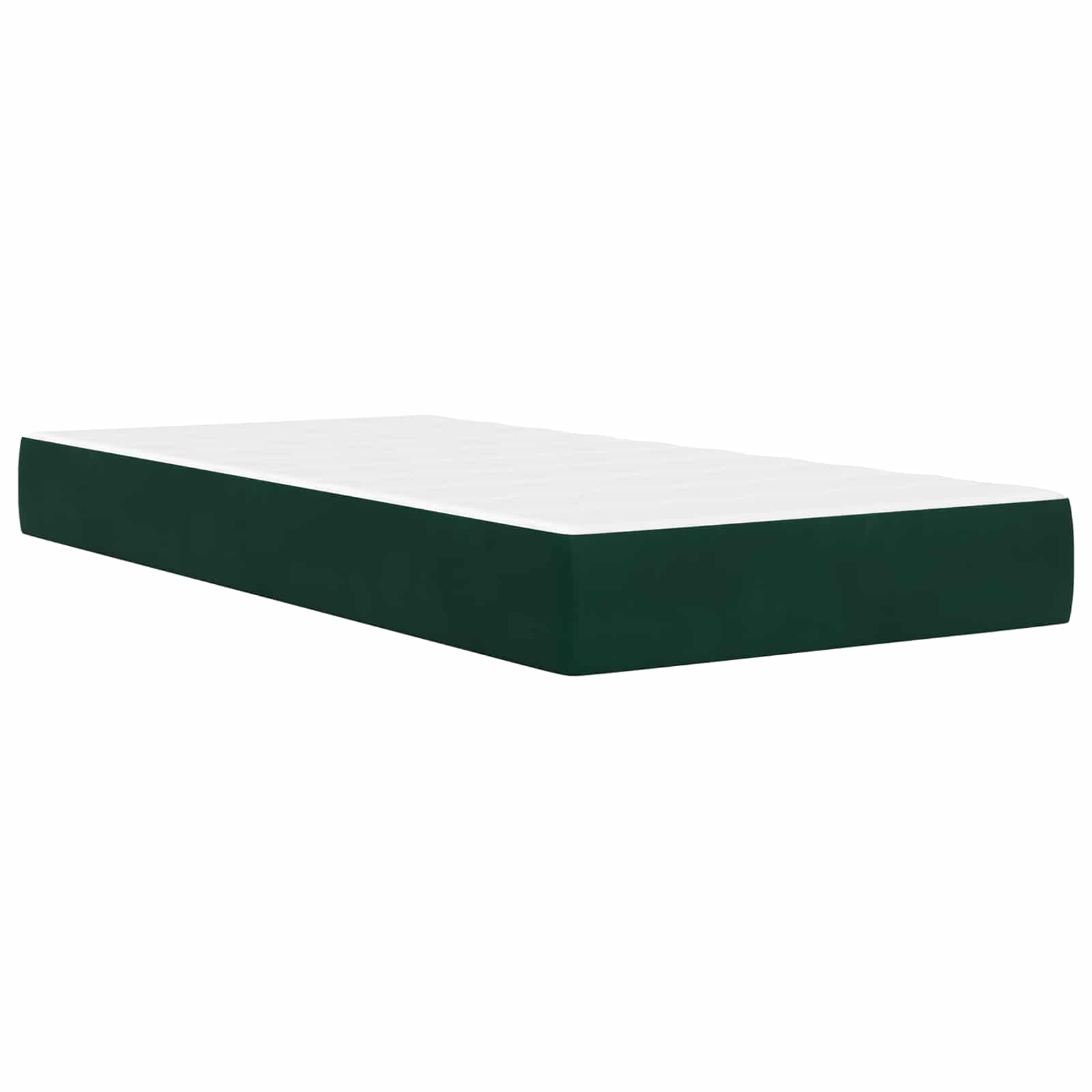 Bettgestell mit Matratze Dunkelgrün 100 x 200 cm Samt