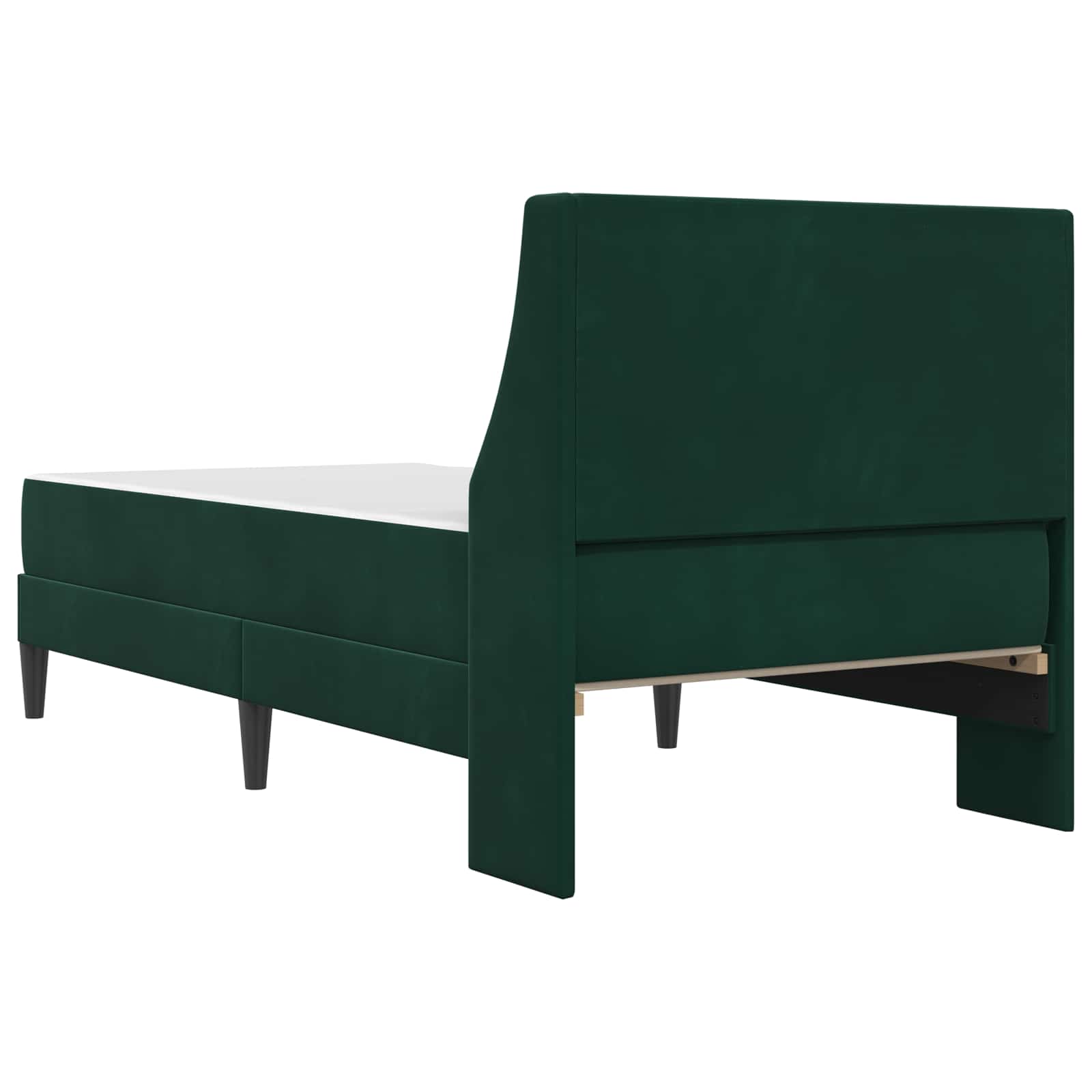 Bettgestell mit Matratze Dunkelgrün 100 x 200 cm Samt