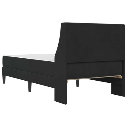 Bettgestell mit Matratze Schwarz 100 x 200 cm Samt