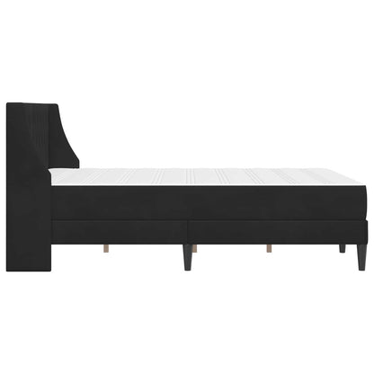 Bettgestell mit Matratze Schwarz 160 x 200 cm Samt