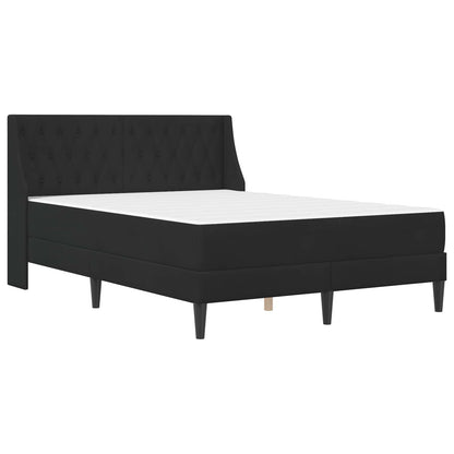 Bettgestell mit Matratze Schwarz 180 x 200 cm Samt