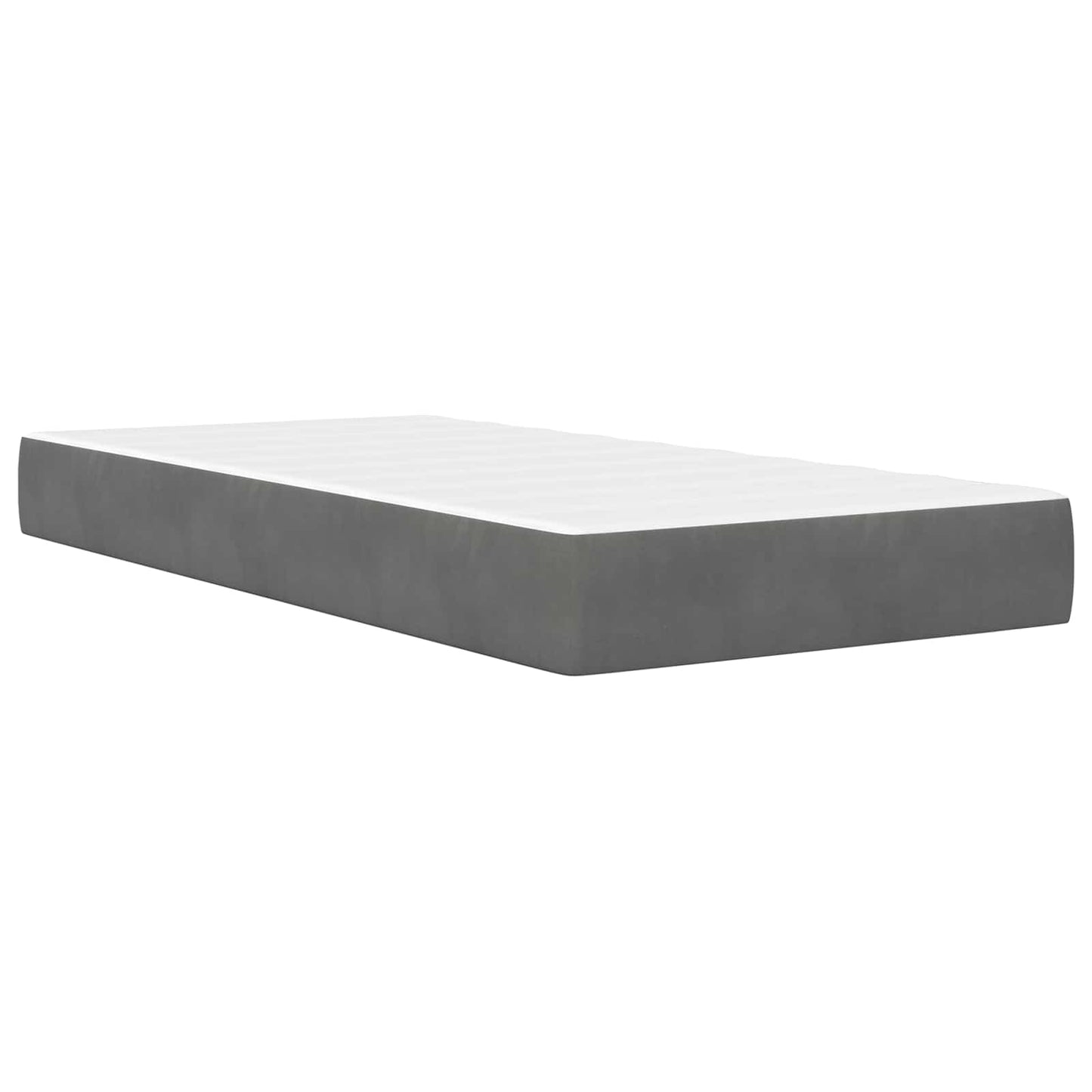 Bettgestell mit Matratze Dunkelgrau 80 x 200 cm Samt