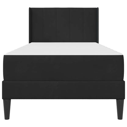 Bettgestell mit Matratze Schwarz 80 x 200 cm Samt