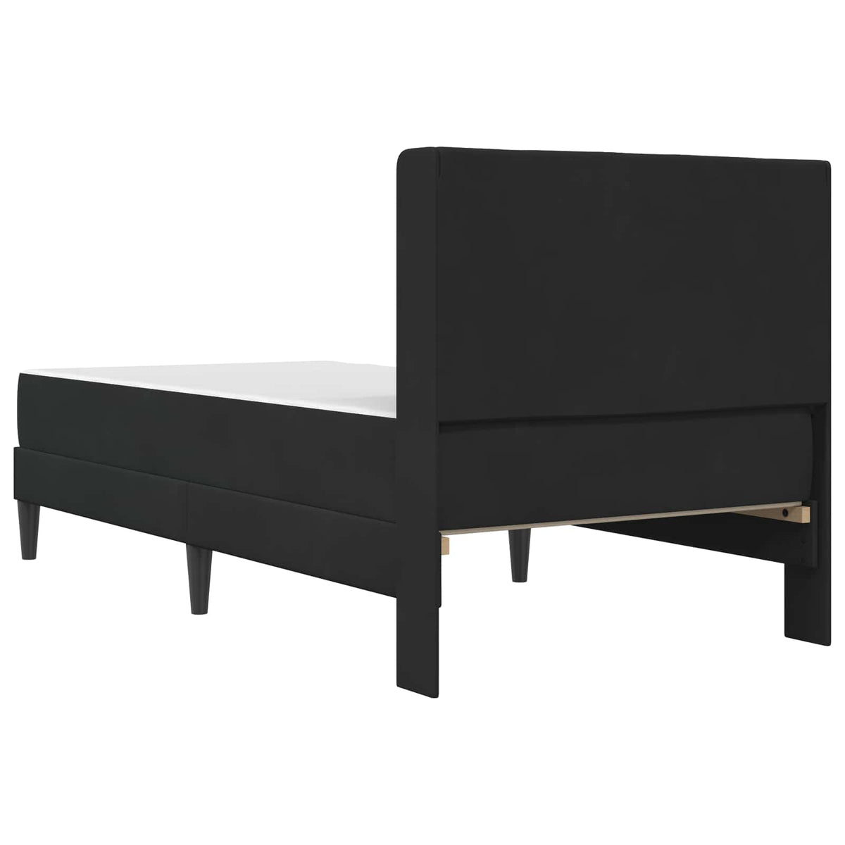 Bettgestell mit Matratze mit Kopfteil Schwarz 90 x 200 cm Samt