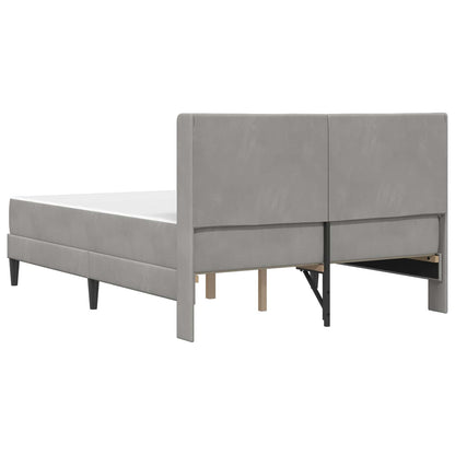 Bettgestell mit Matratze Hellgrau 120 x 200 cm Samt