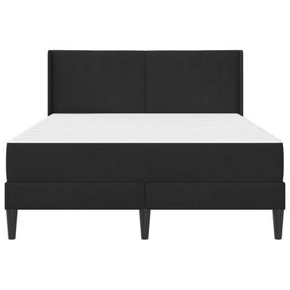 Bettgestell mit Matratze Schwarz 160 x 200 cm Samt