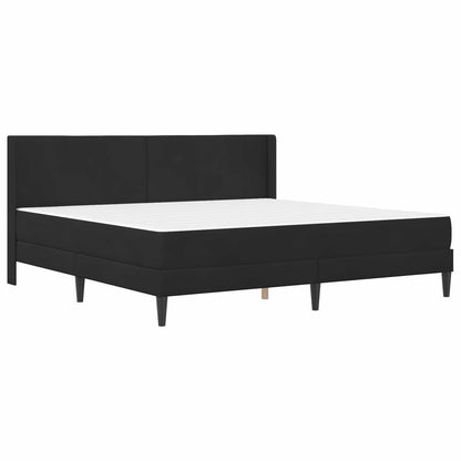 Bettgestell mit Matratze Schwarz 180 x 200 cm Samt