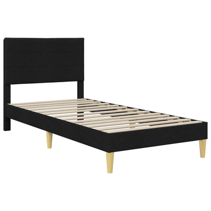 Bettgestell mit Matratze Schwarz 80 x 200 cm Polyester