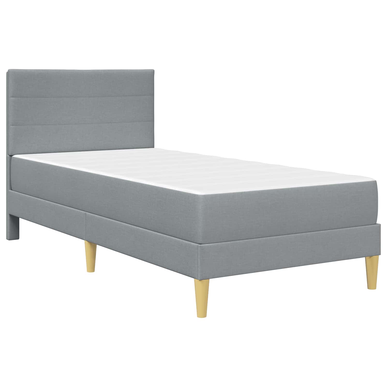 Bettrahmen Hellgrau 90 x 190 cm Polyester