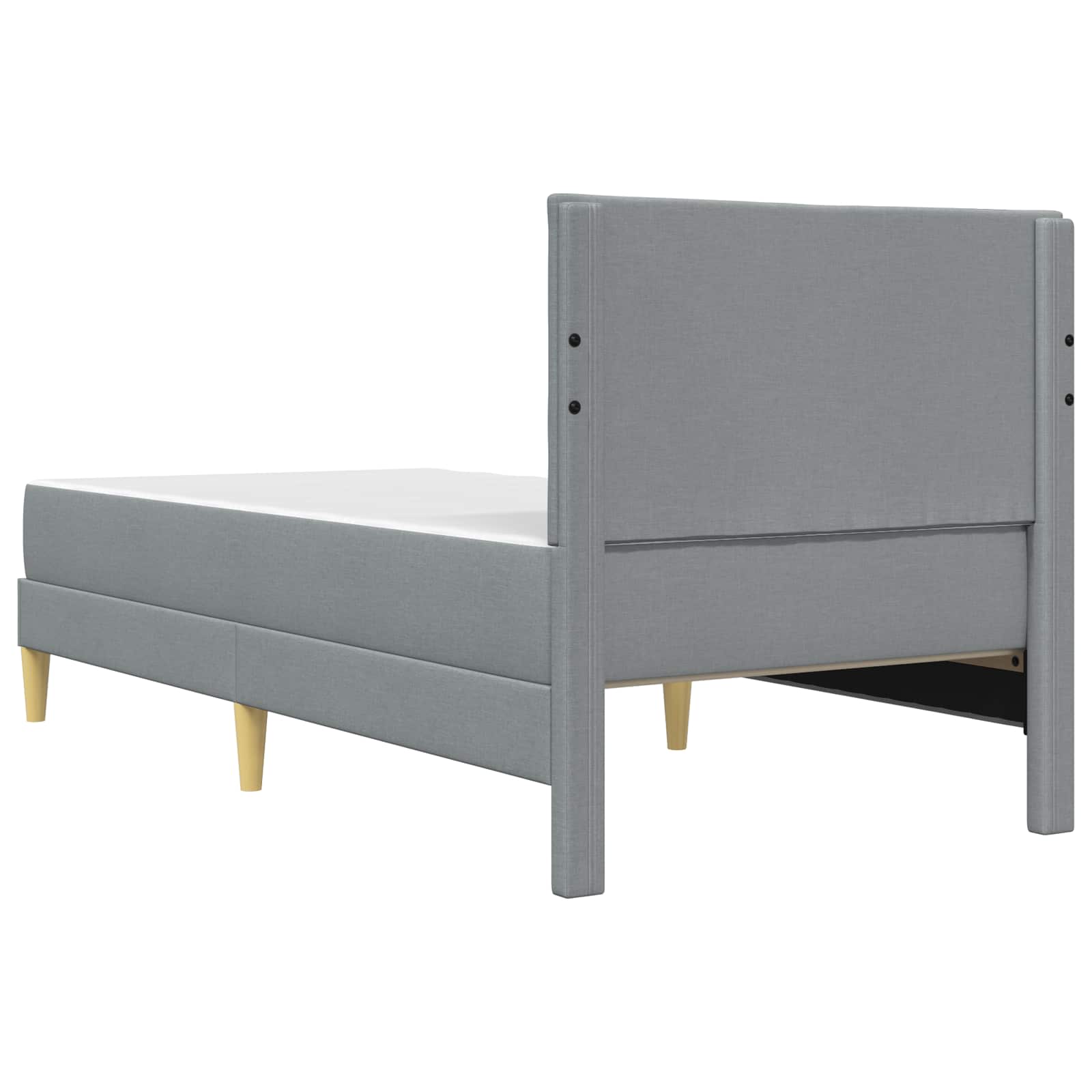 Bettrahmen Hellgrau 90 x 190 cm Polyester