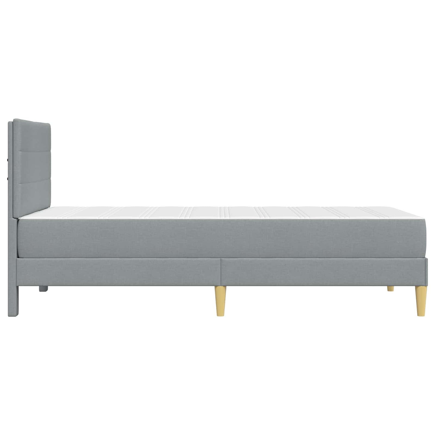 Bettrahmen Hellgrau 90 x 190 cm Polyester
