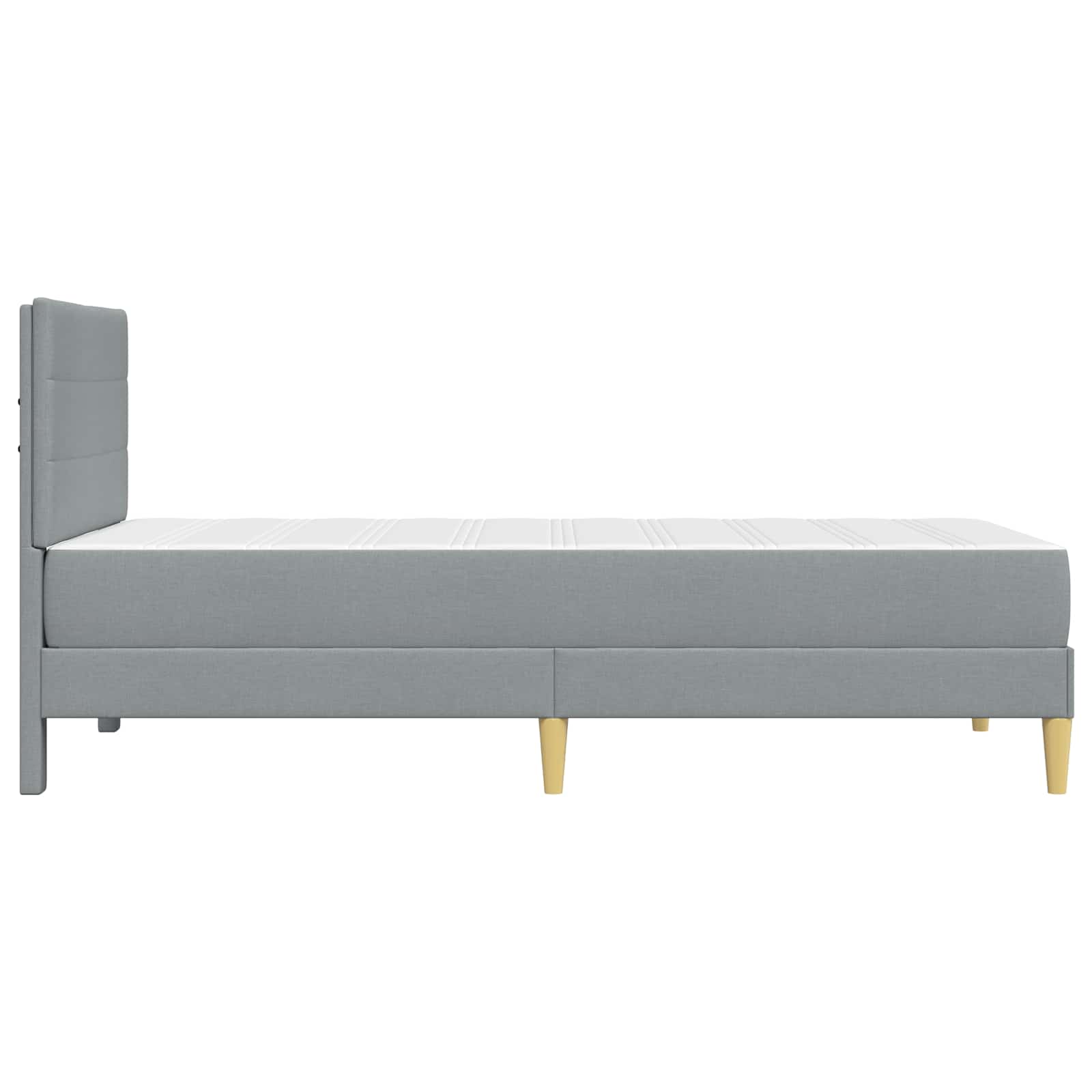 Bettrahmen Hellgrau 90 x 190 cm Polyester
