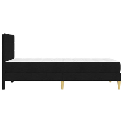 Bettgestell mit Matratze Schwarz 90 x 190 cm Polyester
