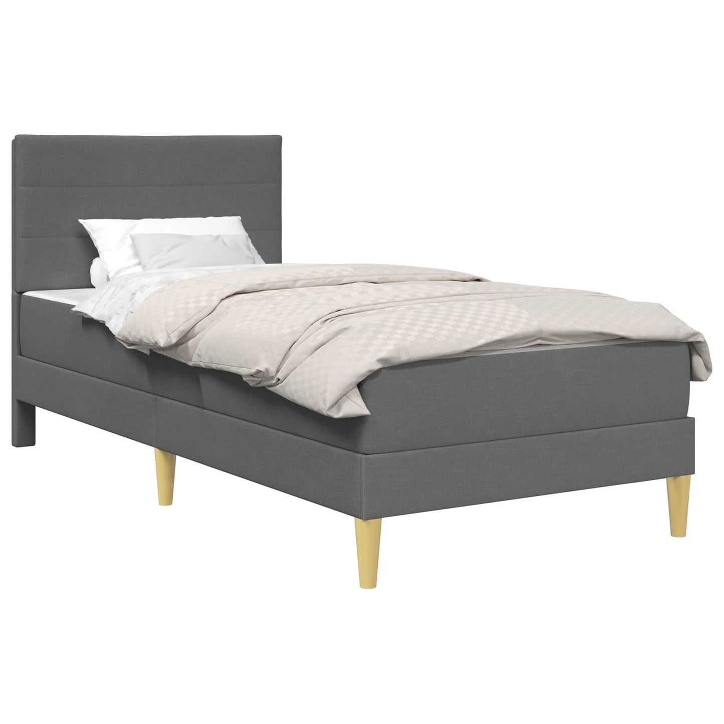 Bettrahmen Dunkelgrau 90 x 200 cm Polyester