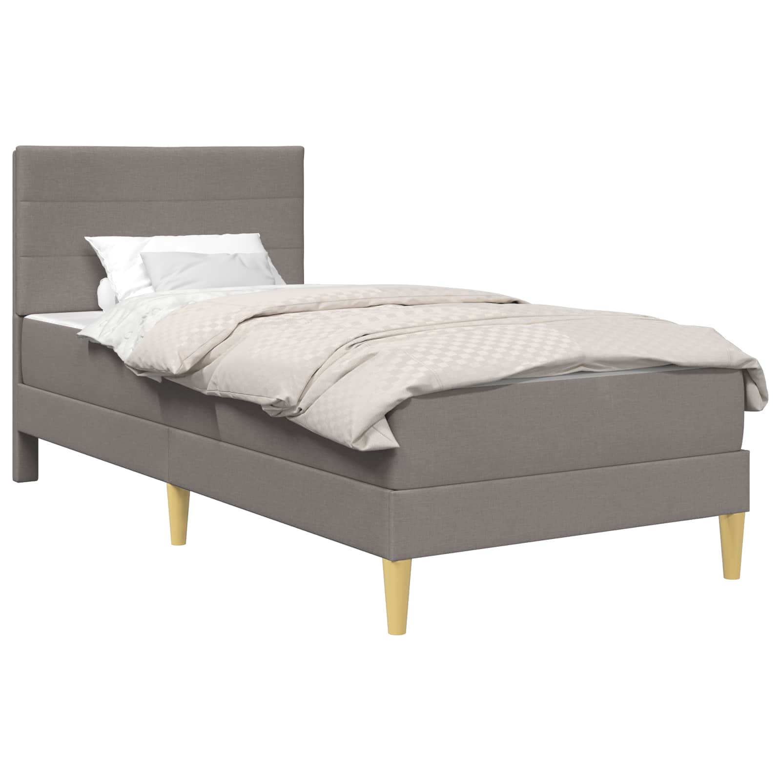 Bettrahmen Taupe 90 x 200 cm Polyester