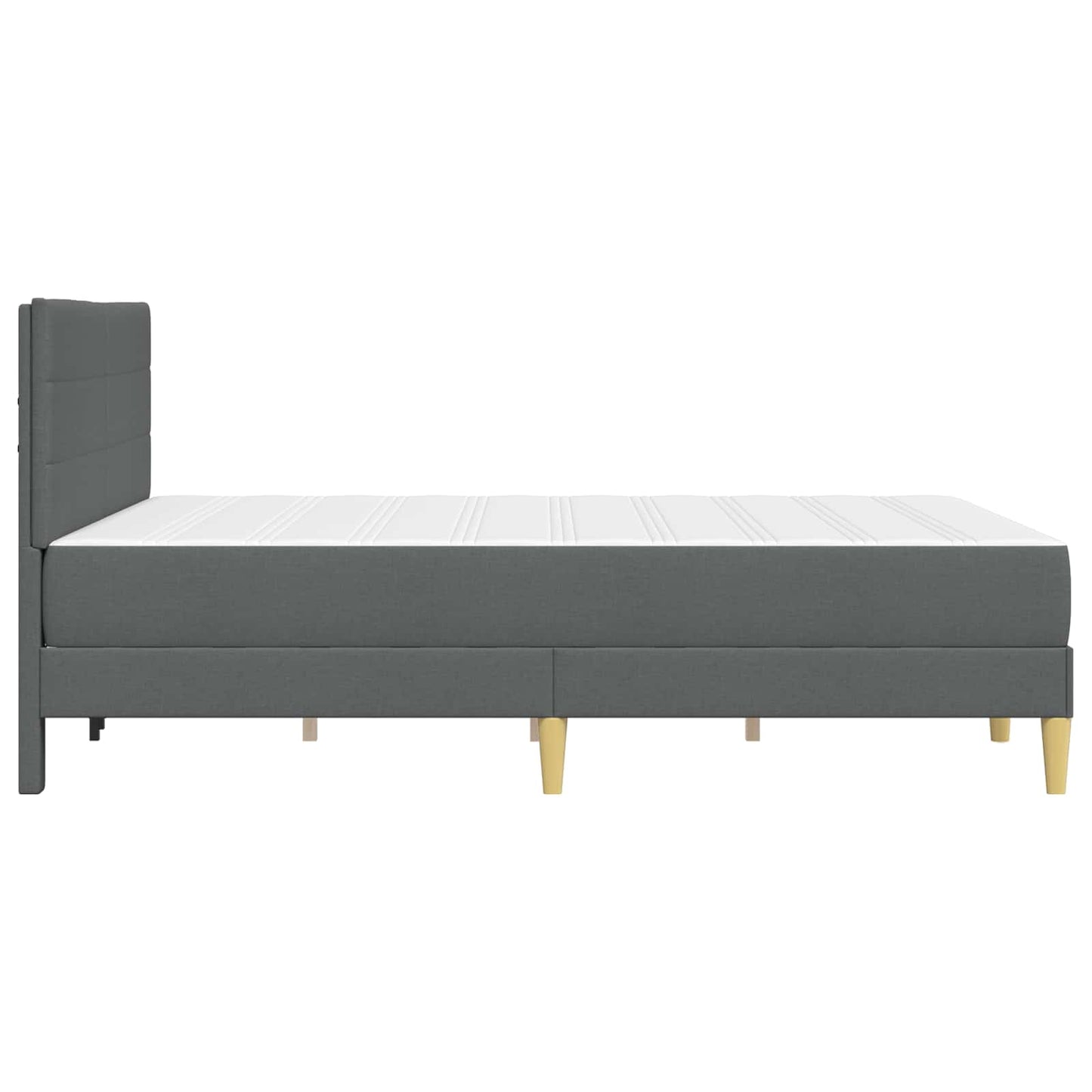 Bettrahmen Dunkelgrau 120 x 190 cm Polyester