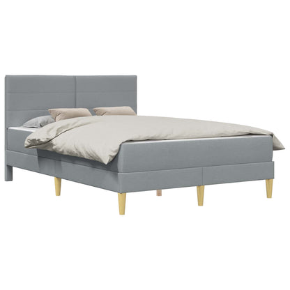 Bettgestell mit Matratze Hellgrau 120 x 200 cm Polyester