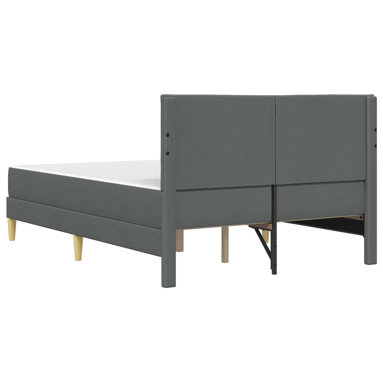 Bettrahmen Dunkelgrau 120 x 200 cm Polyester