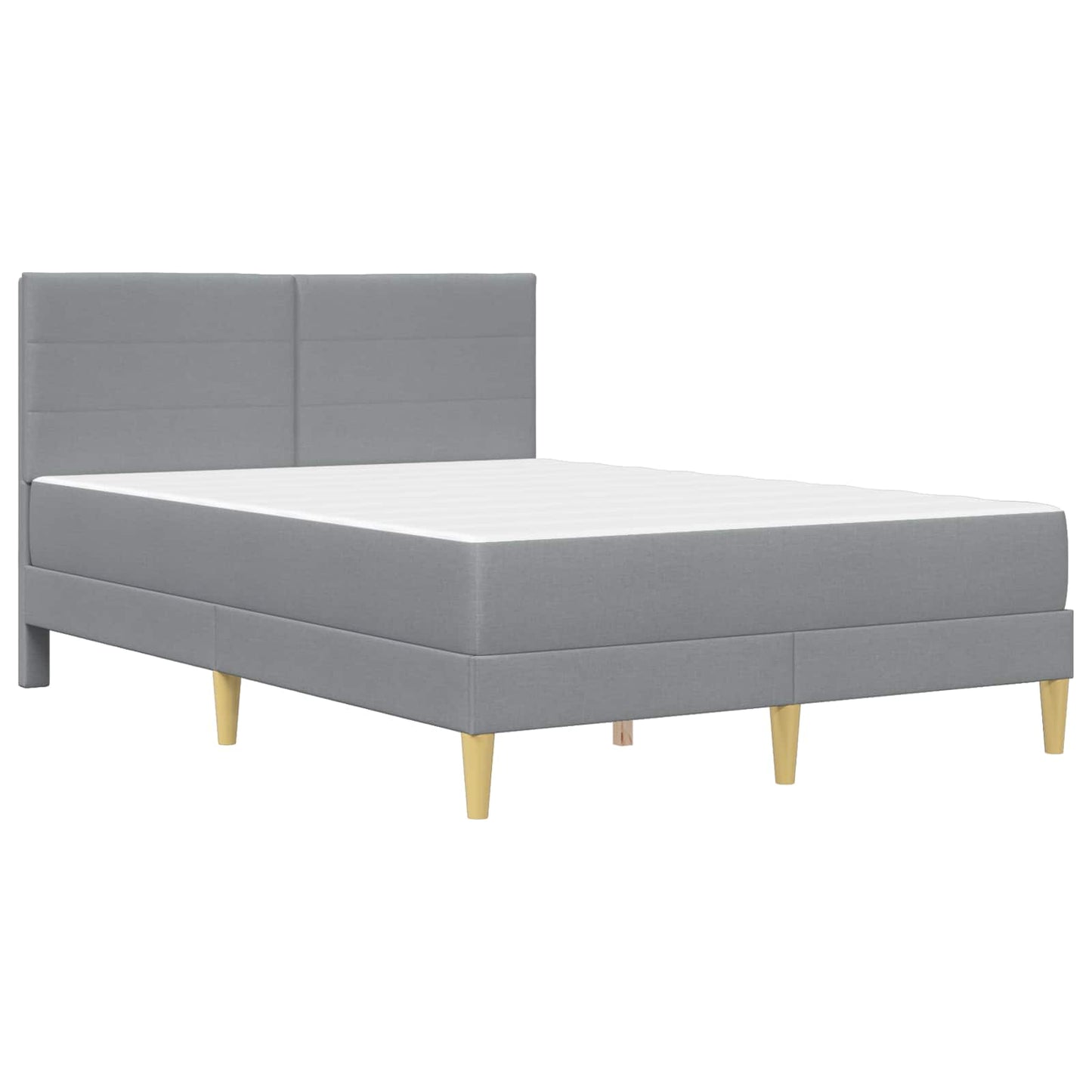 Bettrahmen Hellgrau 140 x 190 cm Polyester