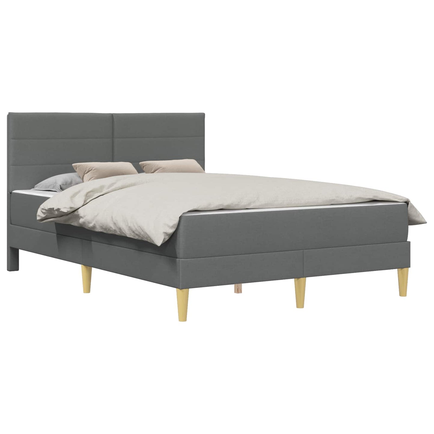 Bettrahmen Dunkelgrau 140 x 190 cm Polyester