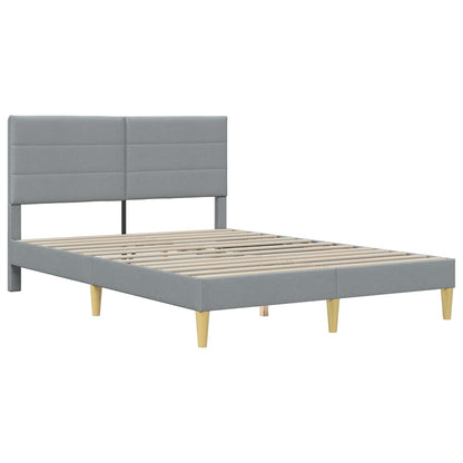 Bettgestell mit Matratze Hellgrau 140 x 200 cm Polyester