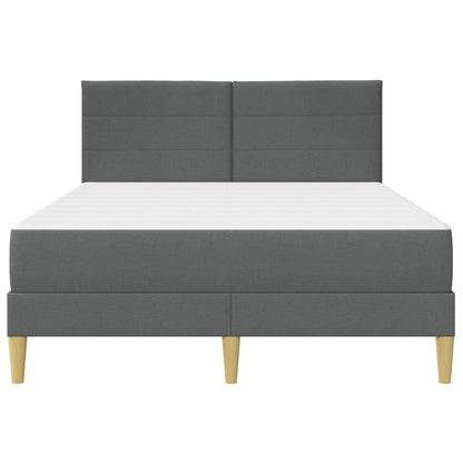 Bettgestell mit Matratze Dunkelgrau 140 x 200 cm Polyester