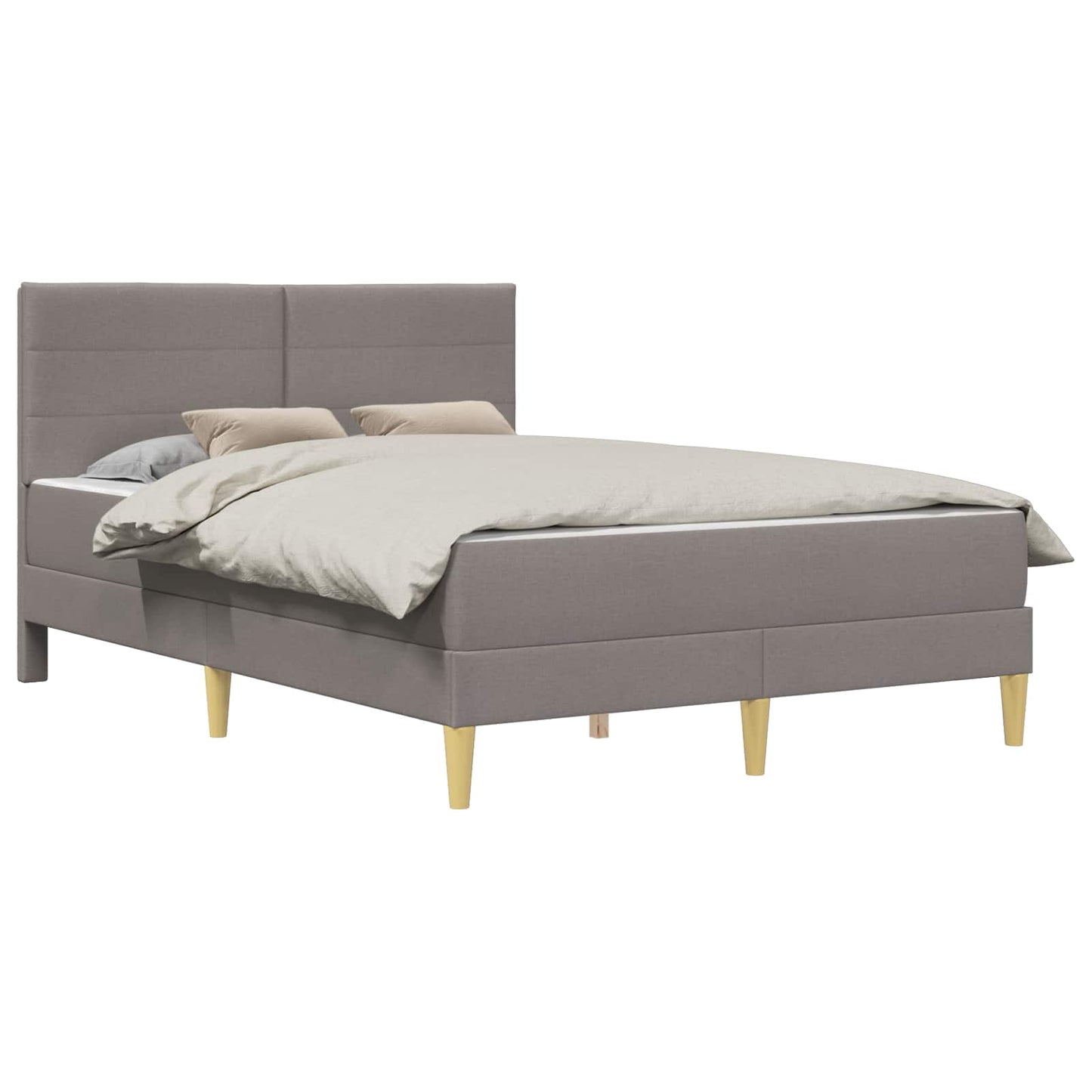 Bettrahmen Taupe 140 x 200 cm Polyester