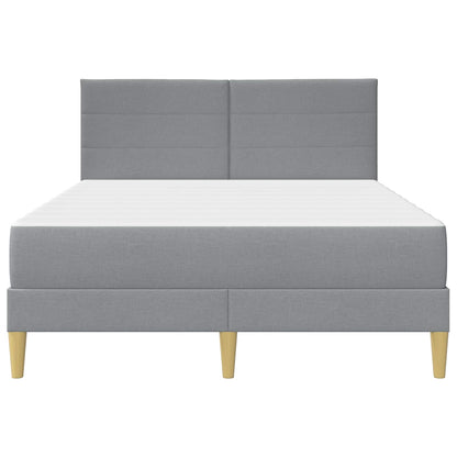Bettgestell mit Matratze Hellgrau 160 x 200 cm Polyester