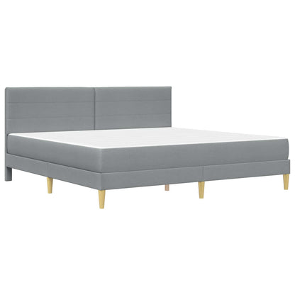 Bettgestell mit Matratze Hellgrau 180 x 200 cm Polyester