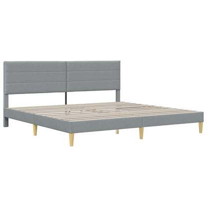 Bettgestell mit Matratze Hellgrau 180 x 200 cm Polyester