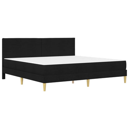 Bettgestell mit Matratze Schwarz 180 x 200 cm Polyester
