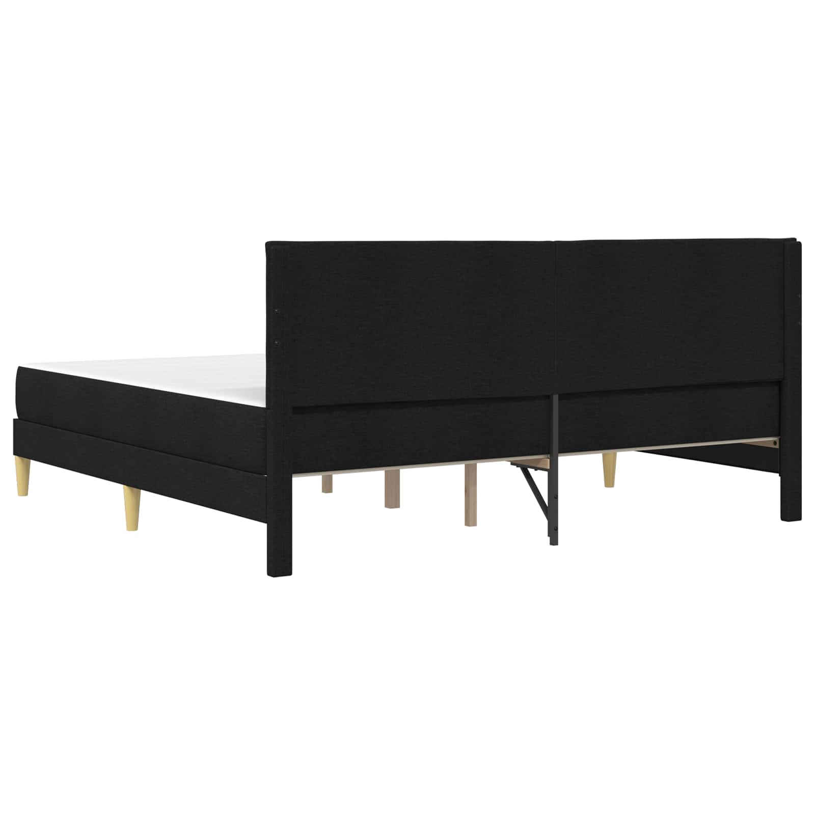 Bettrahmen Schwarz 180 x 200 cm Polyester