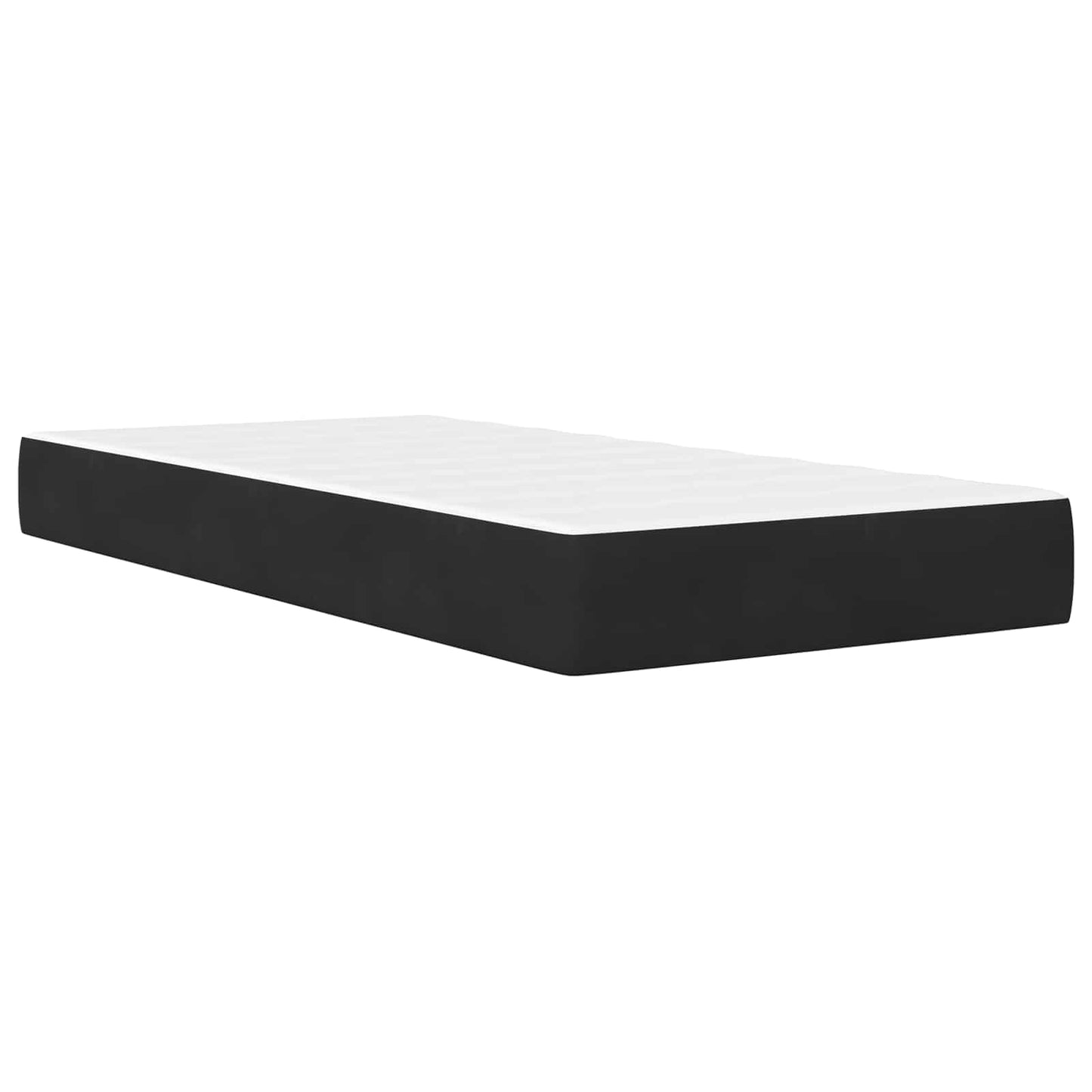Bettgestell mit Matratze mit Kopfteil Schwarz 80 x 200 cm Samt