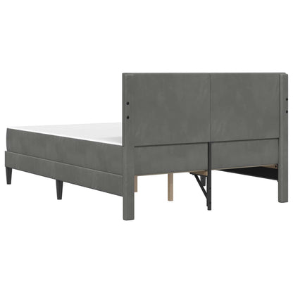 Bettgestell mit Matratze Dunkelgrau 120 x 200 cm Samt