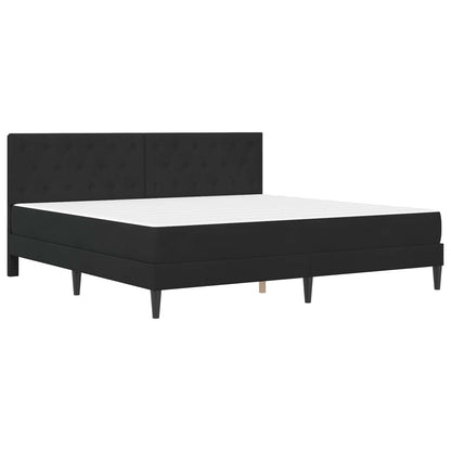 Bettgestell mit Matratze Schwarz 180 x 200 cm Samt