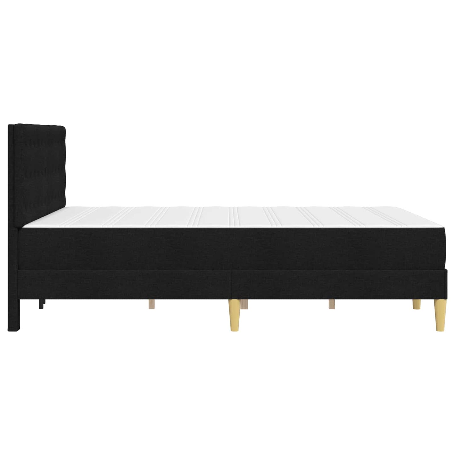 Bettgestell mit Matratze Schwarz 120 x 200 cm Stoff